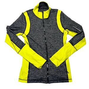 Victoria’s Secret Sport VSX Thumb Hole Jacket Women Small Black Neon Lime